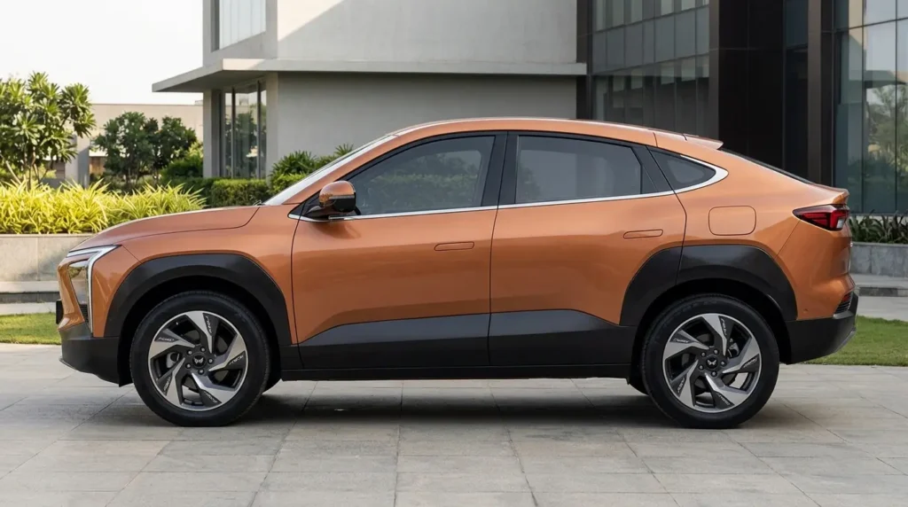 Mahindra XEV 9e side profile design 2026