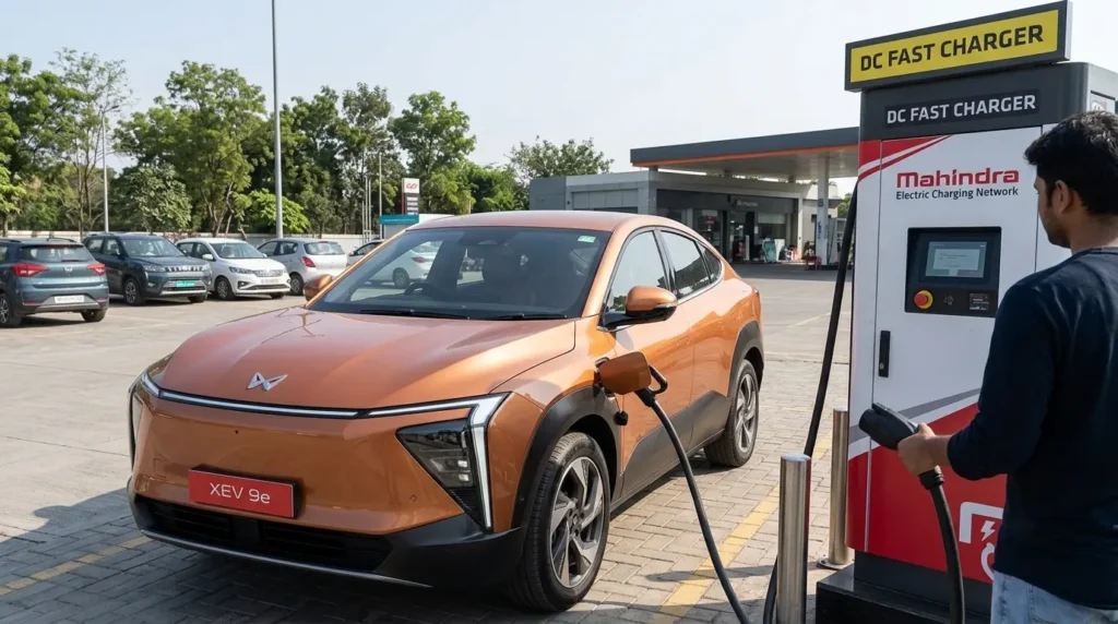 Mahindra XEV 9e charging fast charger review